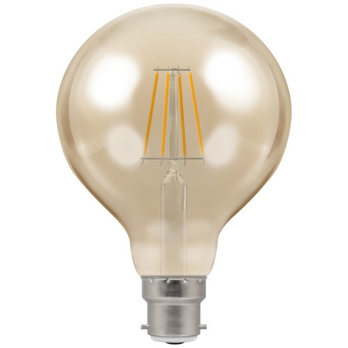 LED Filament Antique Globe 95mm 410lm 2200K Dimmable BC 5W